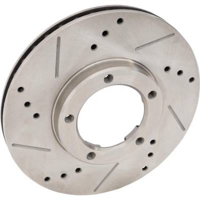 New Cross-Drilled And Slotted Brake Disc Compatible With Toyota Tacoma Pre Runner 6 Cyl 3.4L Tacoma thumbnail 2
