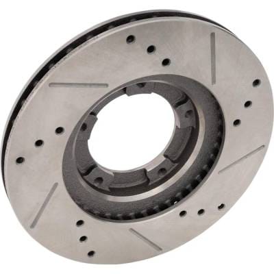 New Cross-Drilled And Slotted Brake Disc Compatible With Toyota Tacoma Pre Runner 6 Cyl 3.4L Tacoma thumbnail 4