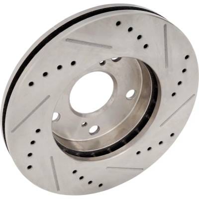 New Cross-Drilled And Slotted Brake Disc Compatible With Toyota Camry Le 4 Cyl 2.2L Camry Se 4 Cyl thumbnail 4