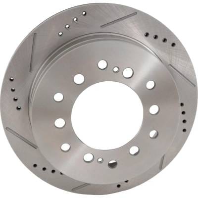 New Cross-Drilled And Slotted Brake Disc Compatible With Lexus Toyota 4Runner Sr5 8 Cyl 4.7L Sequoia thumbnail 6