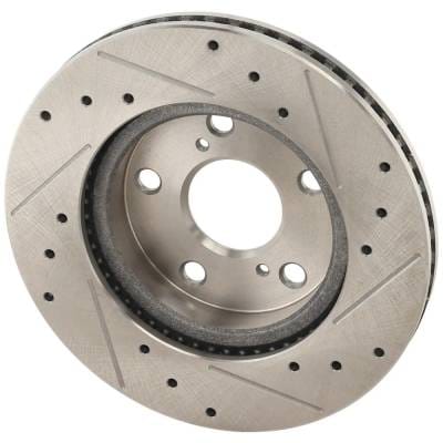 New Cross-Drilled And Slotted Brake Disc Compatible With Lexus Scion Toyota Rav4 Platinum 4 Cyl 2.5L thumbnail 12