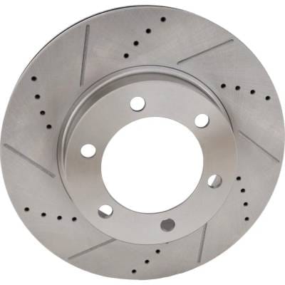 New Cross-Drilled And Slotted Brake Disc Compatible With Toyota Tundra Base 6 Cyl 4.0L Sequoia thumbnail 3