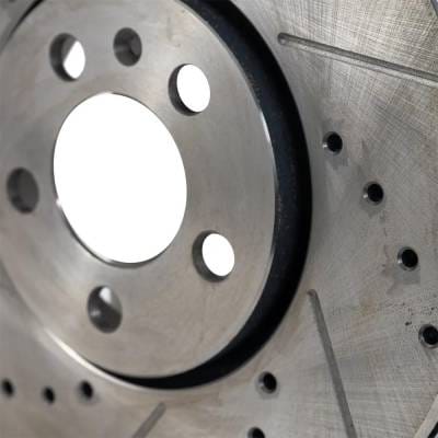 New Cross-Drilled And Slotted Brake Disc Compatible With Volkswagen Jetta Gls 4 Cyl 1.8L Golf Gti thumbnail 12