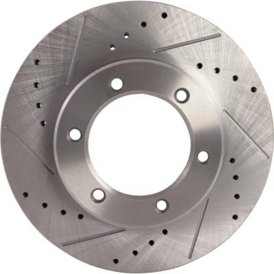 New Cross-Drilled And Slotted Brake Disc Compatible With Toyota T100 Sr5 6 Cyl 3.4L 4Runner Sr5 4 thumbnail 2