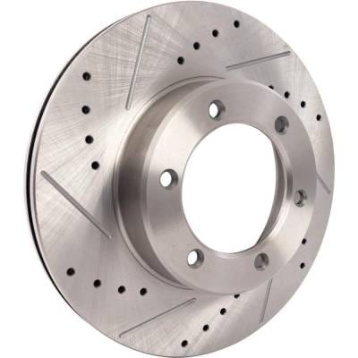 New Cross-Drilled And Slotted Brake Disc Compatible With Toyota T100 Sr5 6 Cyl 3.4L 4Runner Sr5 4 thumbnail 6