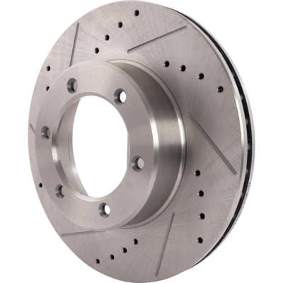 New Cross-Drilled And Slotted Brake Disc Compatible With Toyota T100 Dx 6 Cyl 3.0L T100 Dx 6 Cyl thumbnail 4
