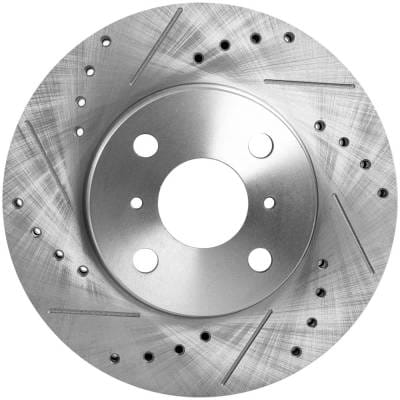 New Cross-Drilled And Slotted Brake Disc Compatible With Scion Xa Base 4 Cyl 1.5L Xb Base 4 Cyl 1.5L thumbnail 2