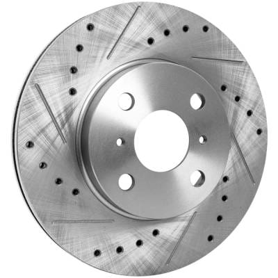 New Cross-Drilled And Slotted Brake Disc Compatible With Scion Xa Base 4 Cyl 1.5L Xb Base 4 Cyl 1.5L thumbnail 4