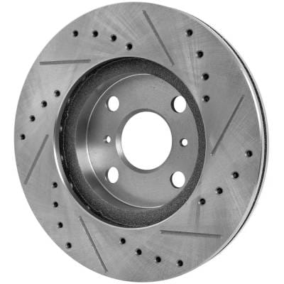 New Cross-Drilled And Slotted Brake Disc Compatible With Scion Xa Base 4 Cyl 1.5L Xb Base 4 Cyl 1.5L thumbnail 12