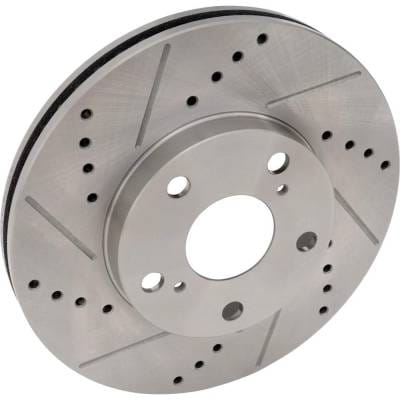 New Cross-Drilled Brake Disc Compatible With Lexus Toyota Sienna Xle 6 Cyl 3.0L Camry Base 4 Cyl thumbnail 2