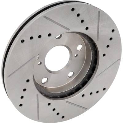 New Cross-Drilled Brake Disc Compatible With Lexus Toyota Sienna Xle 6 Cyl 3.0L Camry Base 4 Cyl thumbnail 4