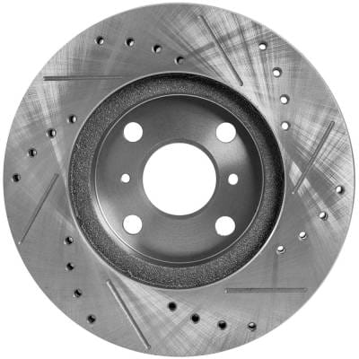 New Cross-Drilled And Slotted Brake Disc Compatible With Scion Xa Base 4 Cyl 1.5L Xb Base 4 Cyl 1.5L thumbnail 8