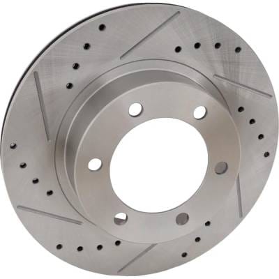 New Cross-Drilled And Slotted Brake Disc Compatible With Toyota 4Runner Base 4 Cyl 2.7L Tacoma Base thumbnail 2
