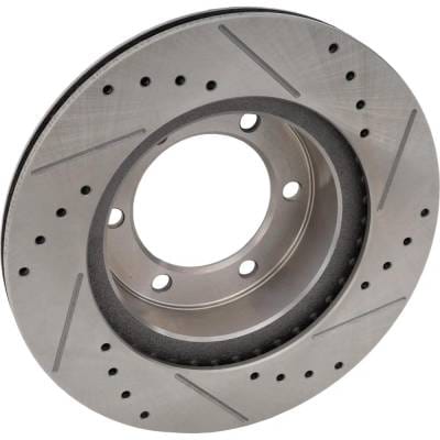 New Cross-Drilled And Slotted Brake Disc Compatible With Toyota 4Runner Base 4 Cyl 2.7L Tacoma Base thumbnail 4