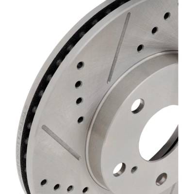 New Cross-Drilled Brake Disc Compatible With Lexus Toyota Camry Base 6 Cyl 3.0L Camry Ce 4 Cyl 2.2L thumbnail 8