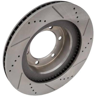 New Cross-Drilled And Slotted Brake Disc Compatible With Lexus Toyota 4Runner Limited 6 Cyl 4.0L thumbnail 4