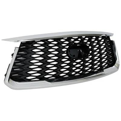 Chrome Shell Grille Assembly Compatible With Infiniti Qx60 Pure 6 Cyl 3.5L 2022-2024 In1200141 thumbnail 6