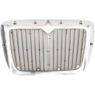 New Chrome Grille Assembly Compatible With International Prostar Pro Lf627 Premium 6 Cyl 12.4L thumbnail 8