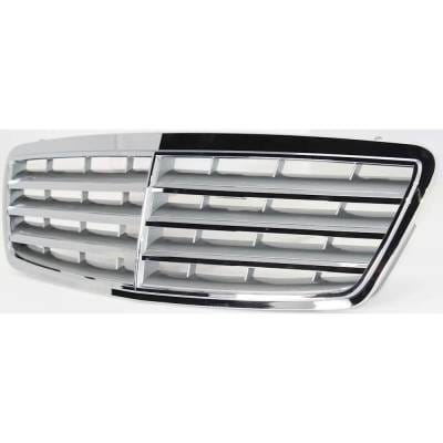 New Chrome Shell Grille Assembly Compatible With Mercedes Benz C350 Sport 6 Cyl 3.5L C230 Kompressor thumbnail 6