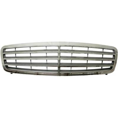 New Chrome Shell Grille Assembly Compatible With Mercedes Benz C230 Sport 6 Cyl 2.5L C230 Kompressor thumbnail 2