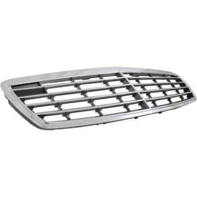 New Chrome Shell Grille Assembly Compatible With Mercedes Benz E320 Cdi 6 Cyl 3.2L E55 Amg Base 8 thumbnail 4