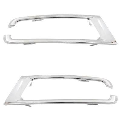 New Pair Of Headlight Bezel Compatible With Ford Expedition Max Xlt 6 Cyl 3.5L Expedition King Ranch thumbnail 2