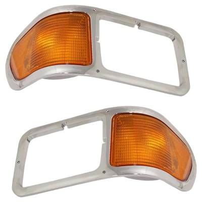 Driver And Passenger Chrome Headlight Bezel Set With Parking Lights Compatible With 2000-2015 Ford thumbnail 8