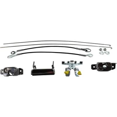 New Chrome Handle Tailgate Lock Compatible With Ford F-350 Special 6 Cyl 4.9L F-350 Custom 6 Cyl thumbnail 8