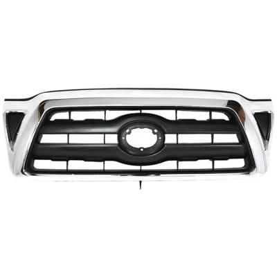 New Chrome Shell Grille Assembly Compatible With Toyota Tacoma Base 6 Cyl 4.0L Tacoma Base 4 Cyl thumbnail 2