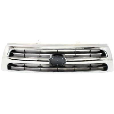 New Chrome Shell Grille Assembly Compatible With Toyota 4Runner Sr5 6 Cyl 3.4L 4Runner Base 4 Cyl thumbnail 2
