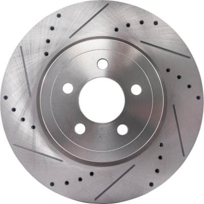New Cross-Drilled Brake Disc Compatible With Dodge Charger Pursuit 8 Cyl 5.7L Charger Se 6 Cyl 3.6L thumbnail 2
