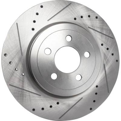 New Cross-Drilled Brake Disc Compatible With Dodge Challenger Gt 6 Cyl 3.6L Charger Enforcer 8 Cyl thumbnail 4