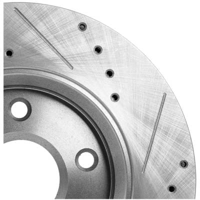 New Cross-Drilled Brake Disc Compatible With Chrysler Dodge Grand Caravan Se 6 Cyl 3.3L Grand thumbnail 14