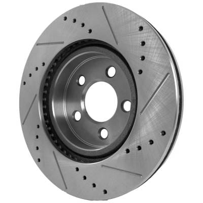 New Cross-Drilled Brake Disc Compatible With Chrysler Dodge 300 Touring 6 Cyl 2.7L Charger Enforcer thumbnail 10