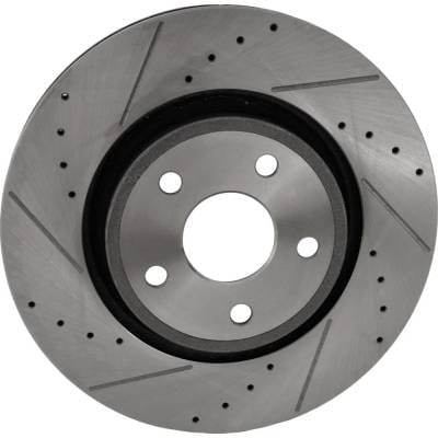 New Cross-Drilled Brake Disc Compatible With Dodge Jeep Durango Express 6 Cyl 3.6L Grand Cherokee thumbnail 6