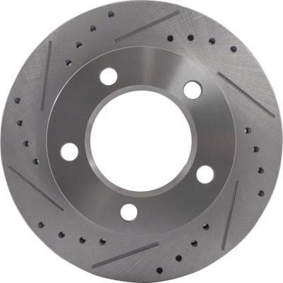 New Cross-Drilled And Slotted Brake Disc Compatible With Ford Bronco Xl 8 Cyl 5.0L F-150 Eddie Bauer thumbnail 2