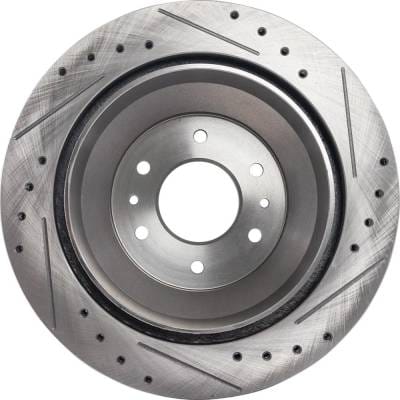 New Cross-Drilled Brake Disc Compatible With Isuzu Oldsmobile Saab Ascender Limited 6 Cyl 4.2L 9-7X thumbnail 8
