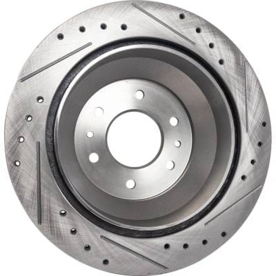 New Cross-Drilled Brake Disc Compatible With Isuzu Oldsmobile Saab Ascender Limited 6 Cyl 4.2L 9-7X thumbnail 10