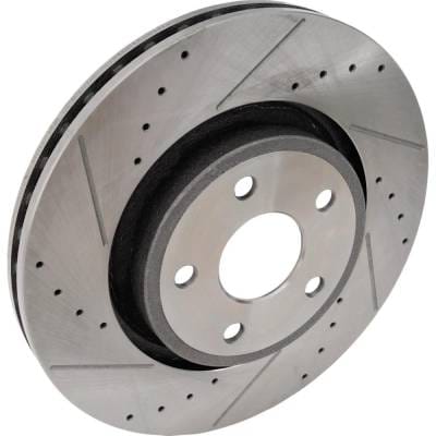 New Cross-Drilled Brake Disc Compatible With Dodge Jeep Durango Srt 392 8 Cyl 6.4L Grand Cherokee thumbnail 2