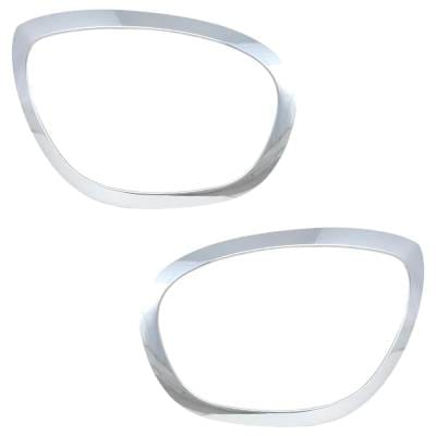 New Pair Of Headlight Bezel Compatible With Mini Cooper Countryman S 4 Cyl 2.0L Cooper Countryman S thumbnail 2