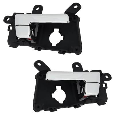 Front Driver And Passenger Side Interior Door Handle Compatible With 2011-2016 Kia Optima Chrome