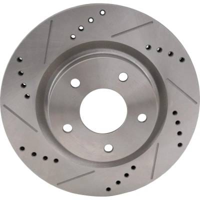 New Cross-Drilled Brake Disc Compatible With Nissan Altima S 6 Cyl 3.5L Altima Se 6 Cyl 3.5L Altima thumbnail 6
