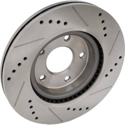 New Cross-Drilled Brake Disc Compatible With Nissan Altima Base 4 Cyl 2.5L Altima Se 6 Cyl 3.5L thumbnail 4