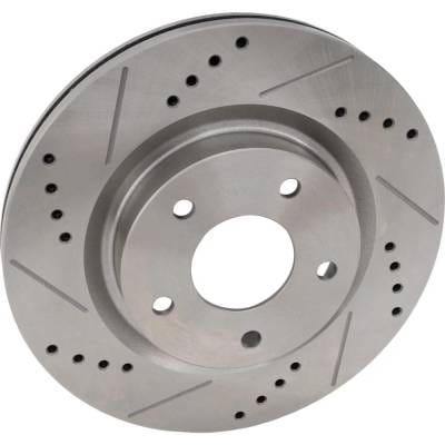 New Cross-Drilled Brake Disc Compatible With Nissan Altima Sl 4 Cyl 2.5L Altima Sl 6 Cyl 3.5L Altima thumbnail 2