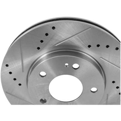 New Cross-Drilled And Slotted Brake Disc Compatible With Chrysler Dodge Mitsubishi Stratus Sxt 4 Cyl thumbnail 8