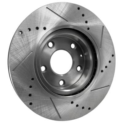 New Cross-Drilled And Slotted Brake Disc Compatible With Mazda Cx-3 Sport 4 Cyl 2.0L 3 Touring 4 Cyl thumbnail 8
