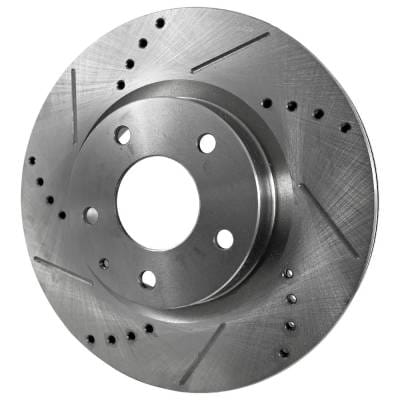 New Cross-Drilled And Slotted Brake Disc Compatible With Mazda Cx-3 Gt 4 Cyl 2.0L 3 S Touring 4 Cyl thumbnail 2