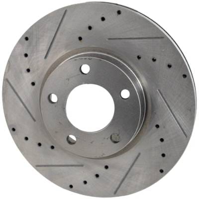 New Cross-Drilled And Slotted Brake Disc Compatible With Mazda 3 S 4 Cyl 2.5L 5 Gt 4 Cyl 2.5L 5 thumbnail 2