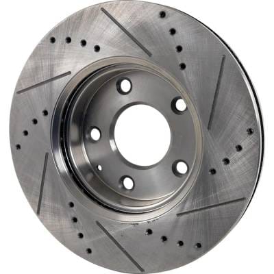 New Cross-Drilled And Slotted Brake Disc Compatible With Mazda 3 Sport Gt 4 Cyl 2.5L 3 Sport Gs 4 thumbnail 6