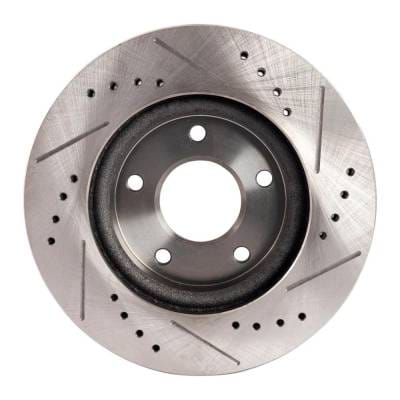 New Cross-Drilled And Slotted Brake Disc Compatible With Dodge Mitsubishi Lancer De 4 Cyl 2.0L thumbnail 8